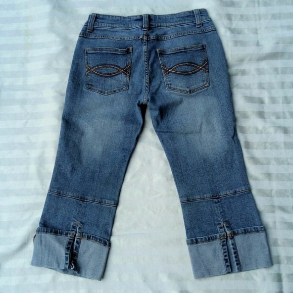 Bongo Stretch Denim Cropped Jeans Capris - Picture 7 of 7